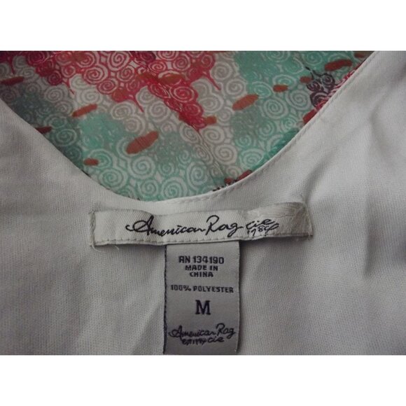 American Rag Dress Womens Size Medium pullover v-neck lightweight cap sleeve - Picture 5 of 13
